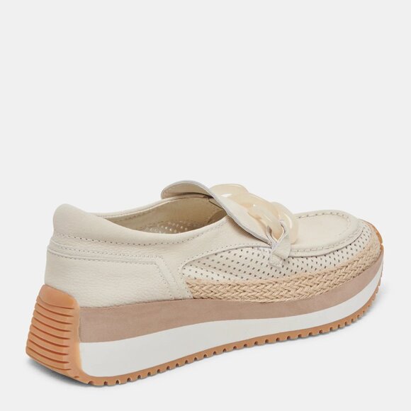 NEW DOLCE VITA Leather Jadah Slip On Sneakers Ivory for women 254 3T7 - Picture 6 of 14